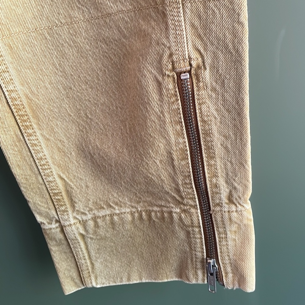 Topshop High-Rise Cropped Zippered Khaki Cargo Jeans in Women’s Size 30 - Picture 6 of 8